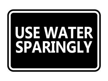 Signs ByLITA Classic Framed Use Water Sparingly Door or Wall Sign | Eco-Friendly Home Signs